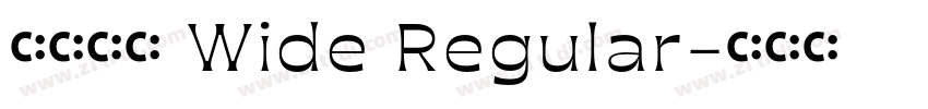未來熒黑 Wide Regular字体转换